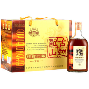 古越龙山 清醇三年 半甜型 绍兴黄酒 500ml 6瓶整箱装