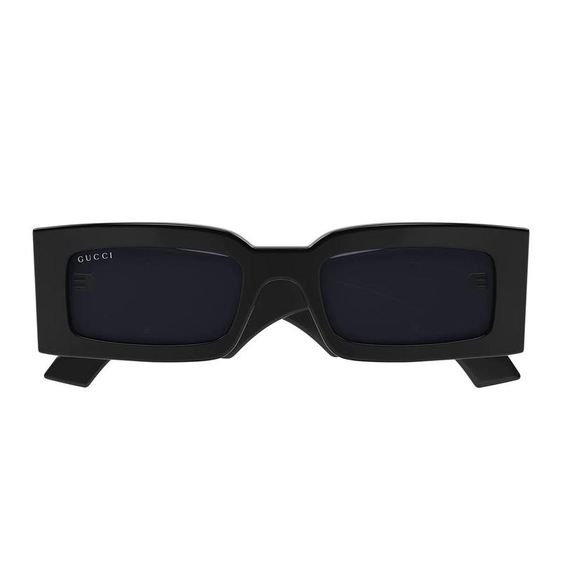 Gucci/古驰黑灰矩形醋酸酯男士潮流防晒太阳镜