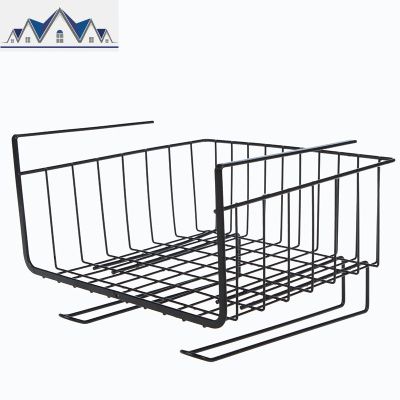 厨房橱柜下挂篮铁艺衣柜隔板置物架整理架宿舍书桌储物架收纳挂架 三维工匠