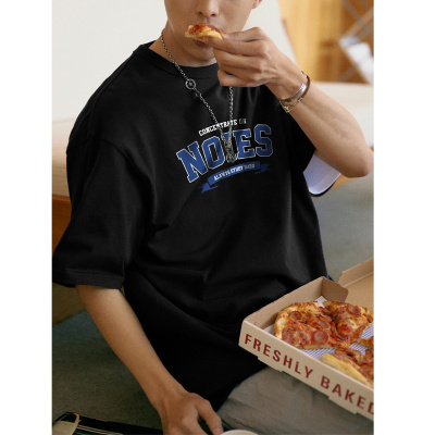 [1折价26.9元,叠加优惠券]唐狮男式T恤男文字圆领短袖t男士上衣短袖T恤夏体恤男短袖半袖男