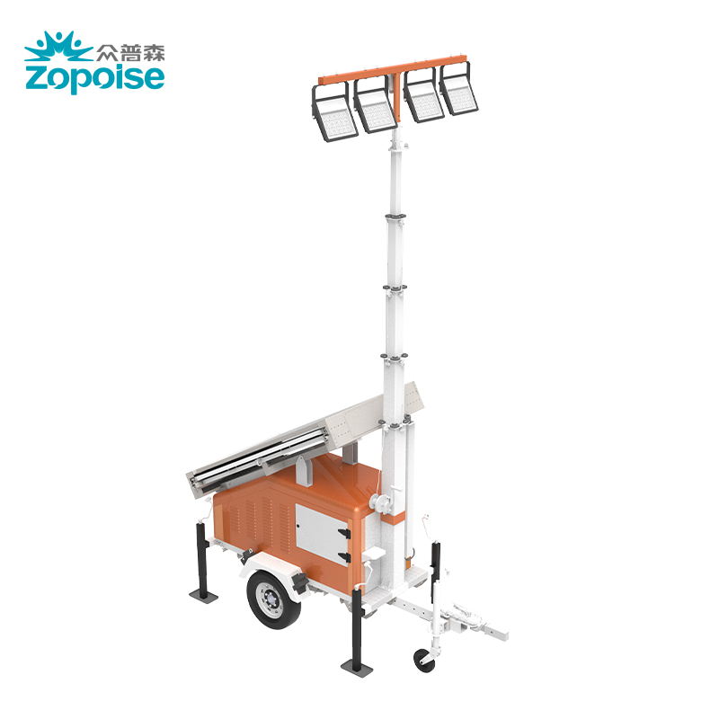 众普森 ZPS DY502 DC24V 600W IP65 7.9M太阳能 自动化照明灯塔(计价单位:台)橙白色