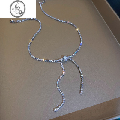 JiMi蝴蝶结项链女款高级设计感小众轻奢新娘礼服配饰颈链锁骨链高级感