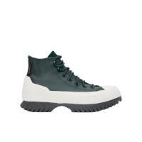 匡威(CONVERSE)女鞋圆头系带休闲运动鞋撞色设计皮革织物橡胶底跑