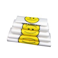 兰诗笑脸袋手提垃圾袋超市购物打包袋3丝26*42cm(200个 /捆 )