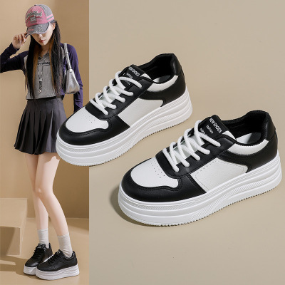 2026春季新款ins韩版透气小白鞋女学生厚底百搭休闲运动板鞋_642