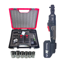 联岚锂电电动棘轮扳手直角电动扳手3/8"四方轴21V/5.0AH两电一充套