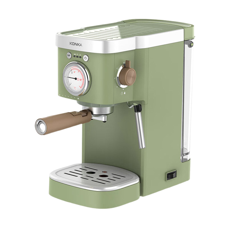 康佳咖啡机1.2L小型复古高压萃取橄榄绿KCF-CS1
