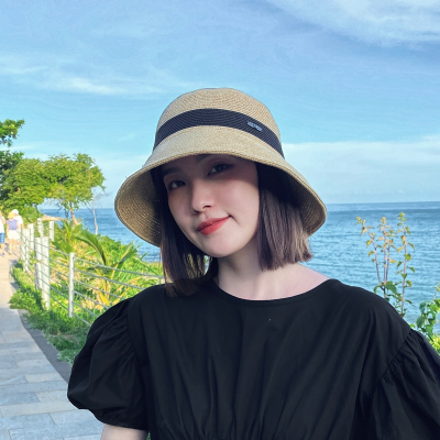 日系可折叠草帽子夏天沙滩度假遮阳帽闪电客韩版百搭渔夫帽网红盆帽