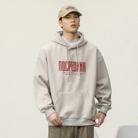 |早秋季新款百搭时尚连帽套头卫衣男士宽松休闲外套男美式