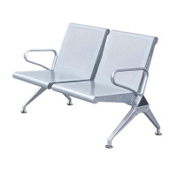 锦北 钢制排椅机场椅加固加厚医院长椅候诊椅连排输液等候椅 A款双人位