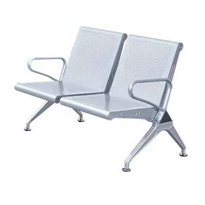 锦北 钢制排椅机场椅加固加厚医院长椅候诊椅连排输液等候椅 A款双人位