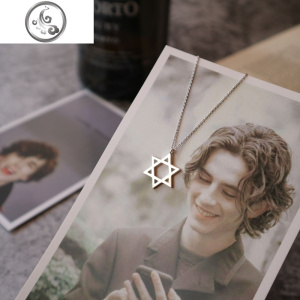 六芒星项链 男女纯银韩版森系锁骨链s925银时尚经典百搭简约学生 JiMi