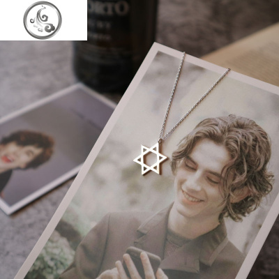 六芒星项链 男女纯银韩版森系锁骨链s925银时尚经典百搭简约学生 JiMi