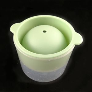 硅胶冰格冰球威士忌洋酒冰块盒DIY果冻圆形冰球制冰块盒圆形模具 敬平 绿色单个