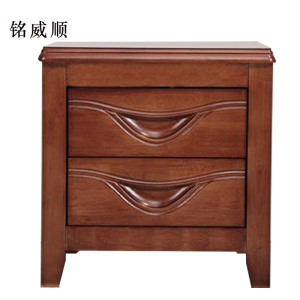 铭威顺床头柜简约现代卧室床边储物柜升级款胡桃色50*41*50cm