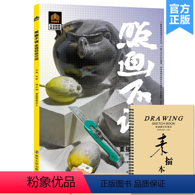 [正版]照画不误素描物体空间 2021领先教学张磊素描基础单体组合素描几何体静物临摹范本画册素材美术高考联考教程书籍