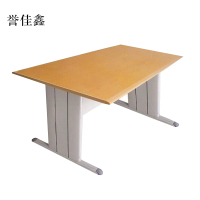 誉佳鑫图书室阅览桌工作桌2000*1000mm橘黄色台面(不含椅)[工厂现做 7天内发货]