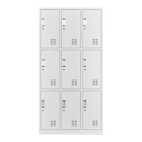 域赢更衣柜员工柜储物柜带锁铁皮柜更衣室衣柜浴室寄存包柜宿舍 九门更衣柜