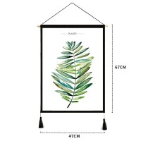 家柏饰(CORATED)挂布 背景布风客厅装饰挂画民宿宿舍卧室床头北欧墙布挂毯 小叶 宽47cm*高67cm