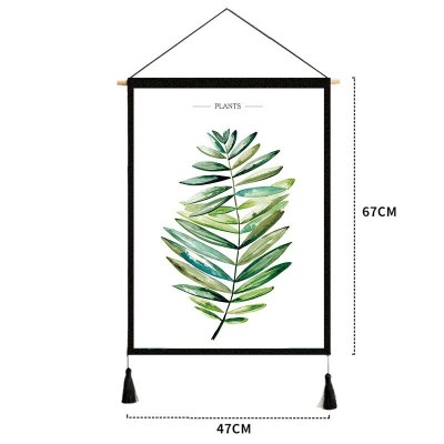 家柏饰(CORATED)挂布 背景布风客厅装饰挂画民宿宿舍卧室床头北欧墙布挂毯 小叶 宽47cm*高67cm