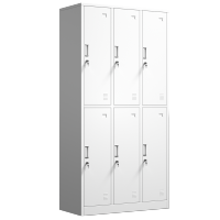 豫双伟 六门更衣柜宿舍衣柜公寓衣柜铁皮柜钢制衣柜