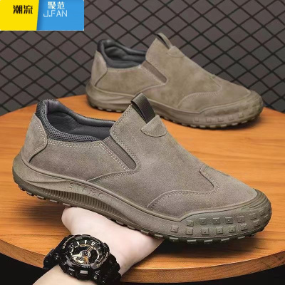 聚范劳保男鞋夏季鞋子一脚蹬工地干活耐磨男防滑防水轻便工作运动鞋F