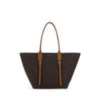 Michael Kors女士金属扣手提帆布购物袋大容量百搭托特包