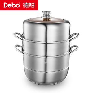 德铂Debo 盖兹卡双层蒸锅304不锈钢汤蒸锅DEP-697