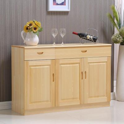 森美人餐边柜实水柜松木餐厅家具碗柜酒柜储物柜厨房厅柜三柜