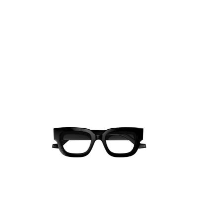 古驰(GUCCI)方形平光镜透明镜片醋酸纤维轻便时尚女士透明眼镜配 黑色
