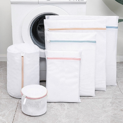细网大+中+小+加大+圆柱+文胸袋-依航马卡龙色系洗衣袋套装70克加厚细网洗衣服护洗袋粗细网袋洗护袋