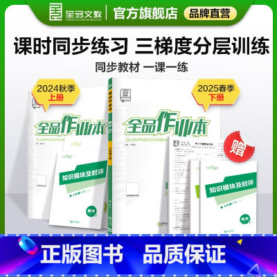 数学[人教版] 八年级上 [正版]作业本 数学 八年级上下册 人教版RJ8年级教程同步练习册 初二检测试 必刷题天天练暑