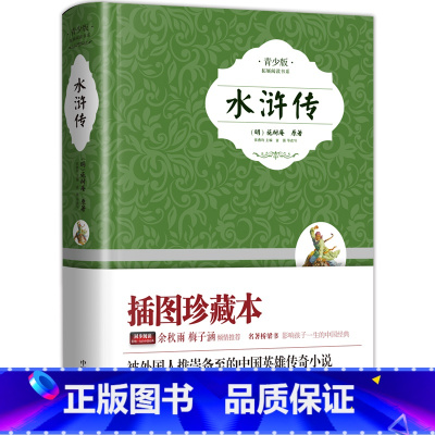 水浒传 [正版]水浒传 精装插图青少版 小升初、中考配套阅读 生僻字注音+注释+注解 9-15岁孩子更容易读懂