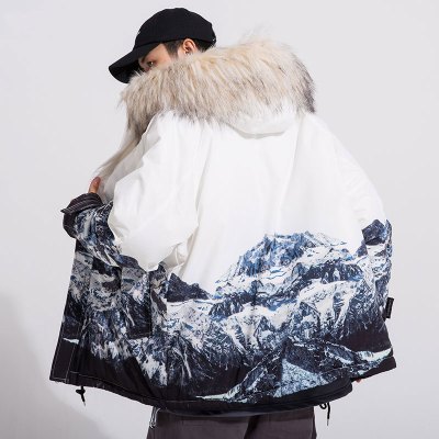 NEWLAKE棉衣男冬季加厚韩版学生渐变潮流外套工装羽绒棉服男宽松大码棉袄棉衣