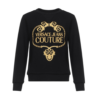 VERSACEJEANSCOUTURE范思哲女士棉质圆领长袖卫衣运动衫B6HVA73T30318