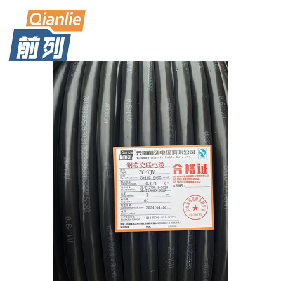 前列 铜芯交联电缆ZC-YJV-0.6/1KV-3X185+2X95mm2 米