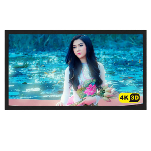 经科JK画框投影幕布投影机中边框N4-FL/W1玻纤白幕150寸4:3