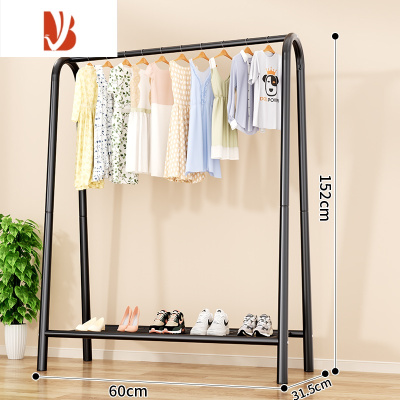 三维工匠晾衣架落地卧室内挂衣架家用晒衣服架子宿舍简易多衣帽晾衣杆