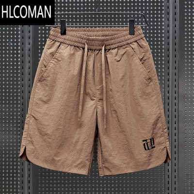 HLCOMAN机能风工装速干短裤男款夏季冰丝薄款中裤宽松美式休闲五分裤子男