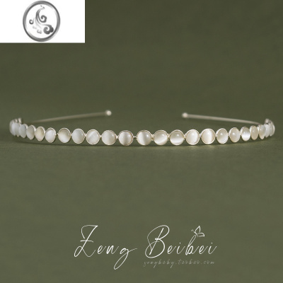 JiMi轻奢猫眼发箍 细款复古法式简约气质头箍女发卡仙气ins发饰头饰品