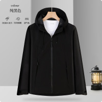 山系户外男装情侣单层冲锋衣新款防风连帽上衣夹克男潮牌宽松外套