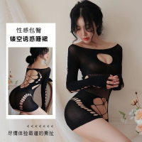 长夜漫漫情趣内衣性感诱惑镂空长袖连衣裙女式性感免脱包臀裙5176