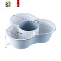 火锅店盘子塑料家用洗菜盆厨房配菜盘蔬菜拼盘沥水洗菜篮子水果盘 FENGHOU 大号米色34.5*20*12cm