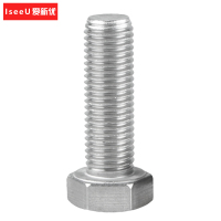 爱新优螺丝 不锈钢外六角头螺栓A2-70 304# M16*170mm 个