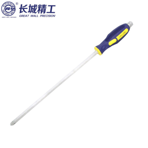长城精工 Cr-V六角穿心螺丝刀 十字螺丝批 起子改锥工具 6*100mm 271646 2把