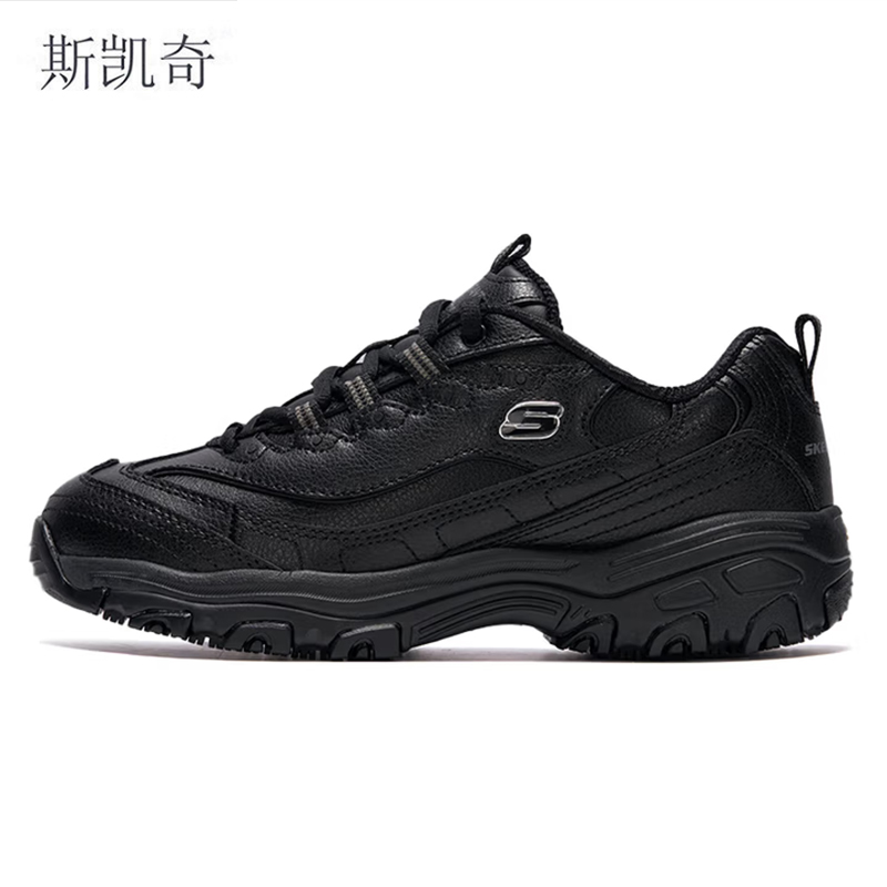 斯凯奇 女黑色休闲老爹鞋 76605/BLK-6 双