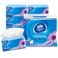 维达(Vinda) 三层抽取式纸巾家庭装130抽*6包/提*8提 48包整箱V2239