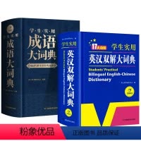 [2本大开本]英汉双解+成语大词典 [正版]2024初中高中小学生实用英汉双解大词典 大开双色版 英语词典字典四六级大中