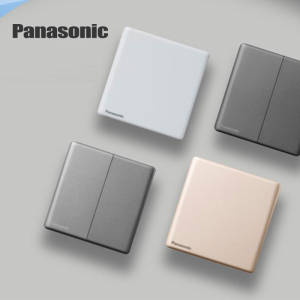 松下(Panasonic)致域香槟金开关插座86型五孔电源插座家用16A空调插单联单控双联多控网络面板WYT122MYZ