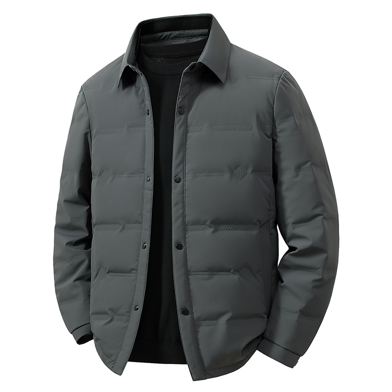 白鸭绒简约轻羽绒服秋冬男士青年短款潮流羽绒服防寒保暖羽绒外套